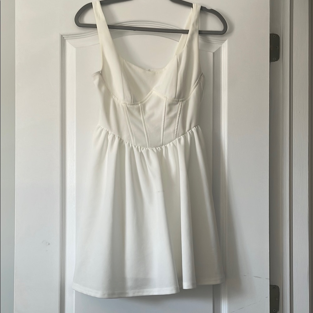 White Dress with Corset detail